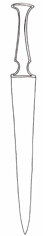 Gürteldolch Darios (Aufschrift)T12A1.jpg - Der Dolch trägt die Aufschrift 'Dareios, der den Löwen verehrt'.